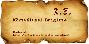 Körtvélyesi Brigitta névjegykártya