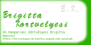brigitta kortvelyesi business card